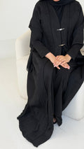 Nsj abaya lenin fabric